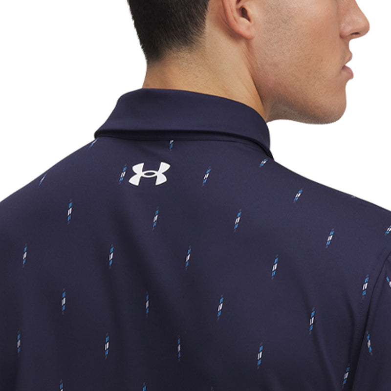 Under Armour Tee To Green Printed Polo Shirts - Midnight Navy/White