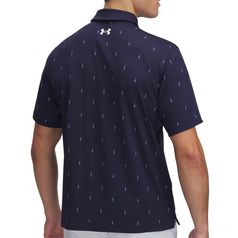 Under Armour Tee To Green Printed Polo Shirts - Midnight Navy/White