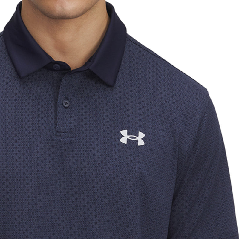 Under Armour Tee To Green Printed Polo Shirts - Midnight Navy/Halo Gray