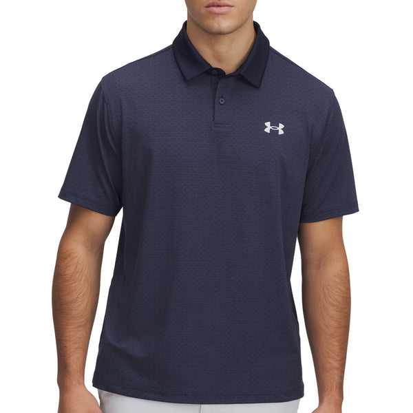 Under Armour Tee To Green Printed Polo Shirts - Midnight Navy/Halo Gray