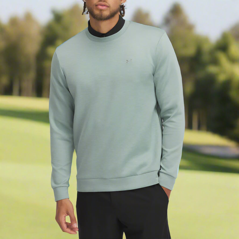 Under Armour Drive Midlayer Crewneck Pullover - Silica Green/Hydro Green/Silica Green