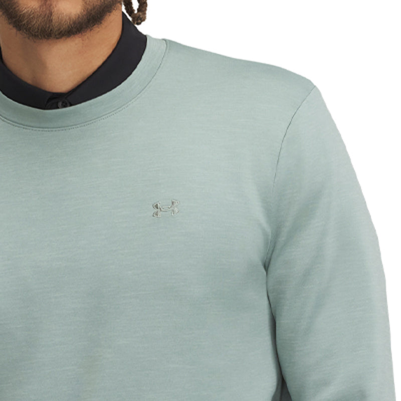 Under Armour Drive Midlayer Crewneck Pullover - Silica Green/Hydro Green/Silica Green