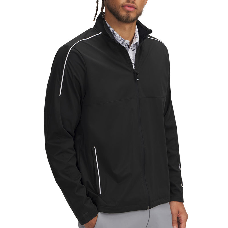 Under Armour Drive Wind Full Zip Pullover - Black/White