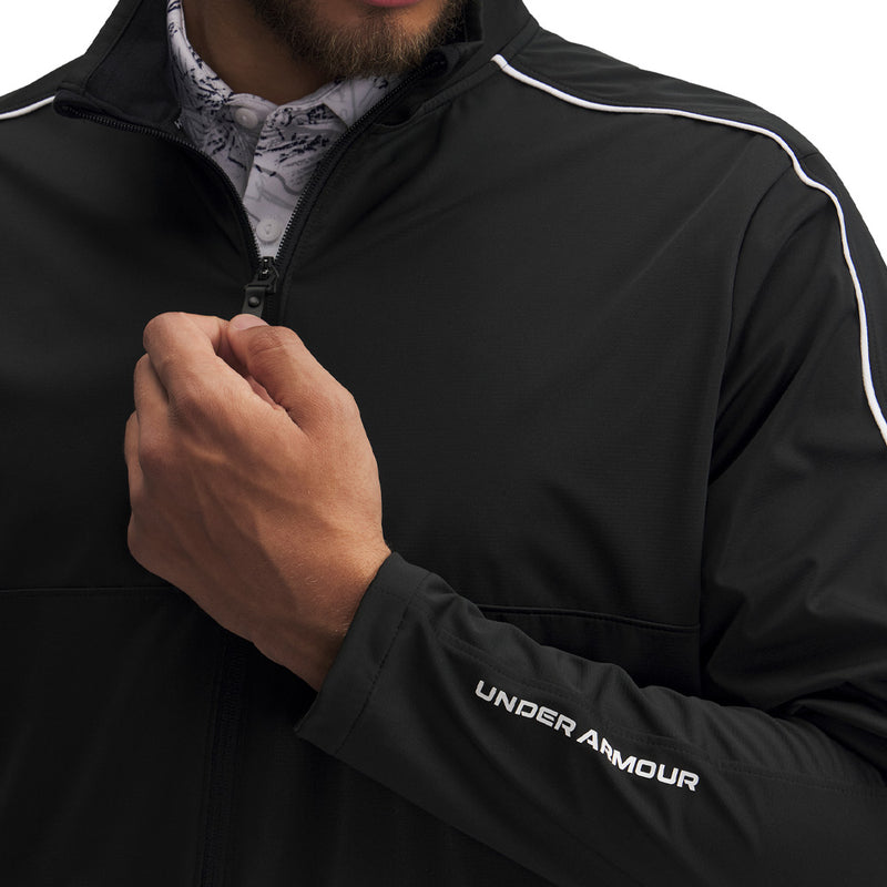 Under Armour Drive Wind Full Zip Pullover - Black/White