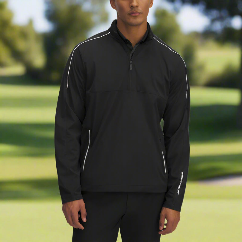 Under Armour Drive Wind Half Zip Pullover - Black/White