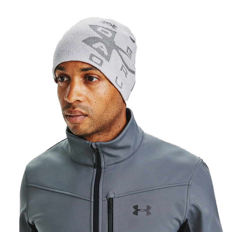 Under Armour Billboard Reversible Beanie - Halo Grey/Versa Red/Cinna Red