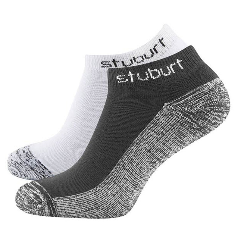 Stuburt Low Cut Golf Socks (Pack of 2) - White/Black