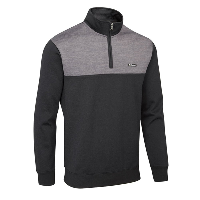 Stuburt Pro-Sport Zip Neck Performance Sweater - Black