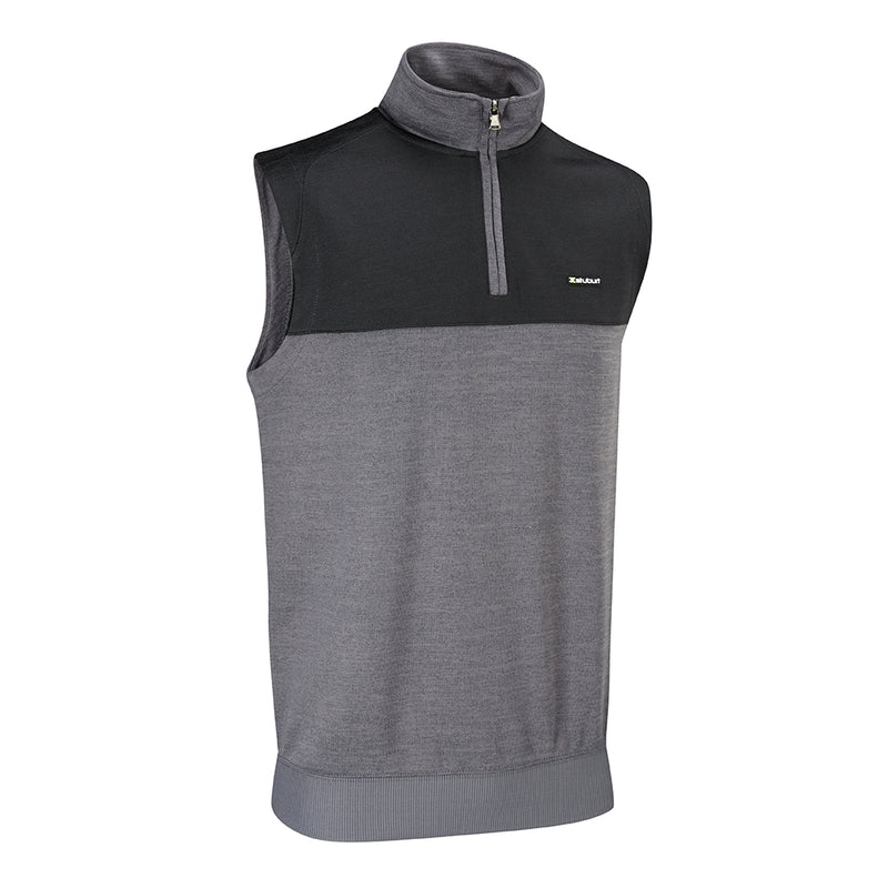 Stuburt Pro-Sport Performance Zip Neck Slipover - Grey Marl