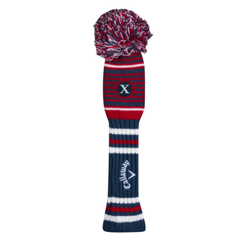 CALLAWAY POM POM X HYBRID HEADCOVER - Navy/Red/White