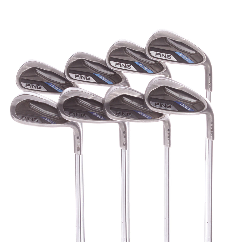 Ping G30 Steel Men's Right Hand Irons 5-SW+AW Black Dot Stiff - Ping CFS Distance