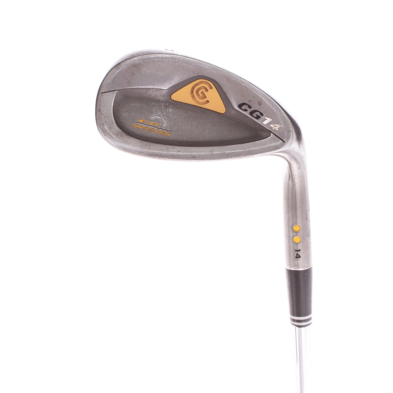 Cleveland CG14 Zip Grooves Steel Men's Right Hand Sand Wedge 56 Degree 14 Bounce Wedge Flex - Cleveland Golf Traction