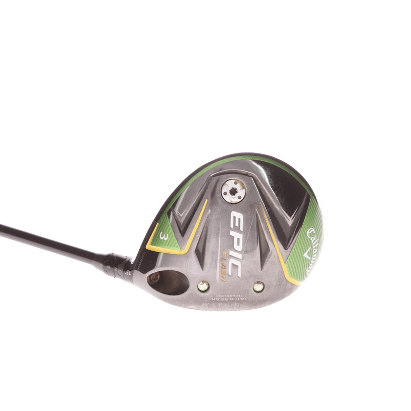 Callaway Epic Flash Graphite Men's Right Hand Fairway 3 Wood 15 Degree X-Stiff - Mitsubishi Tensi