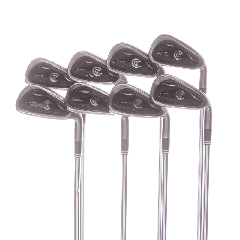 Cleveland CG7 Black Pearl Steel Mens Right Hand Irons 4-GW Regular - Cleveland Flight Speed