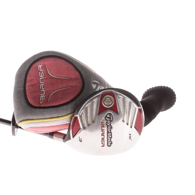 TaylorMade Burner Graphite Men's Right Fairway 3 Wood 15 Degree M-Flex - TaylorMade REAX 50g