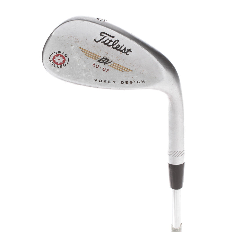 Titleist Spin Milled BV Steel Mens Right Hand Lob Wedge 60* 7 Bounce S Grind Stiff - Dynamic Gold