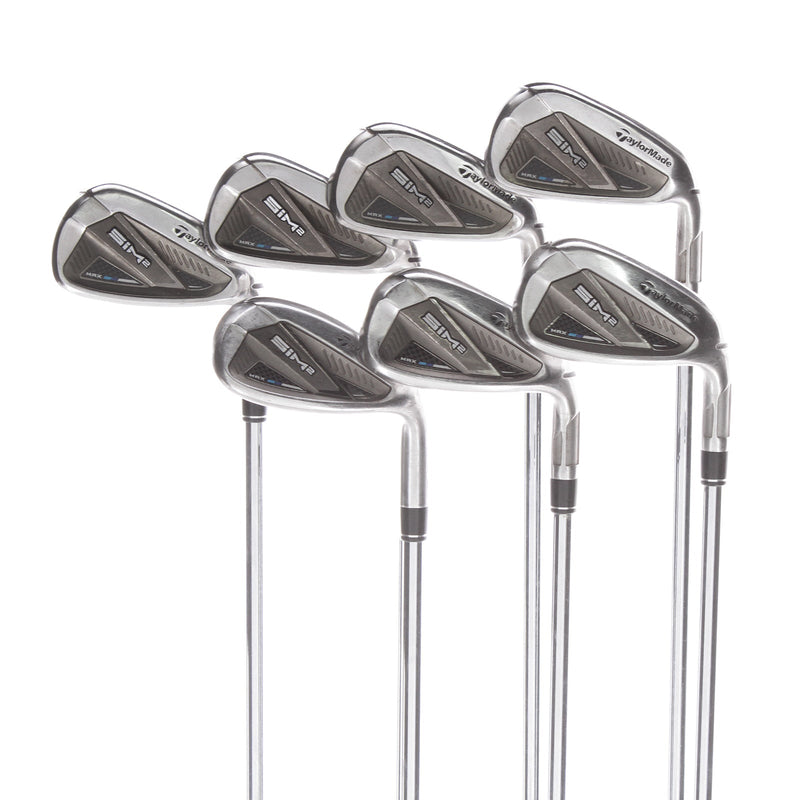 Taylor Made Sim 2 Max Steel Mens Right Hand Irons 5-SW Regular - KBS Max MT 85g