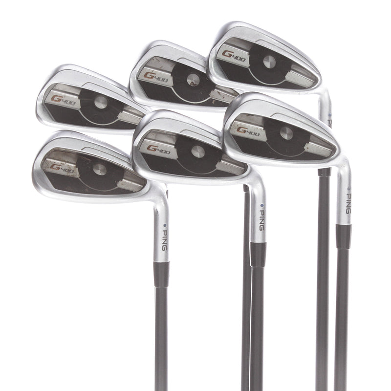 Ping G400 Graphite Mens Right Hand Irons 5-PW Blue Dot Stiff - Graphite