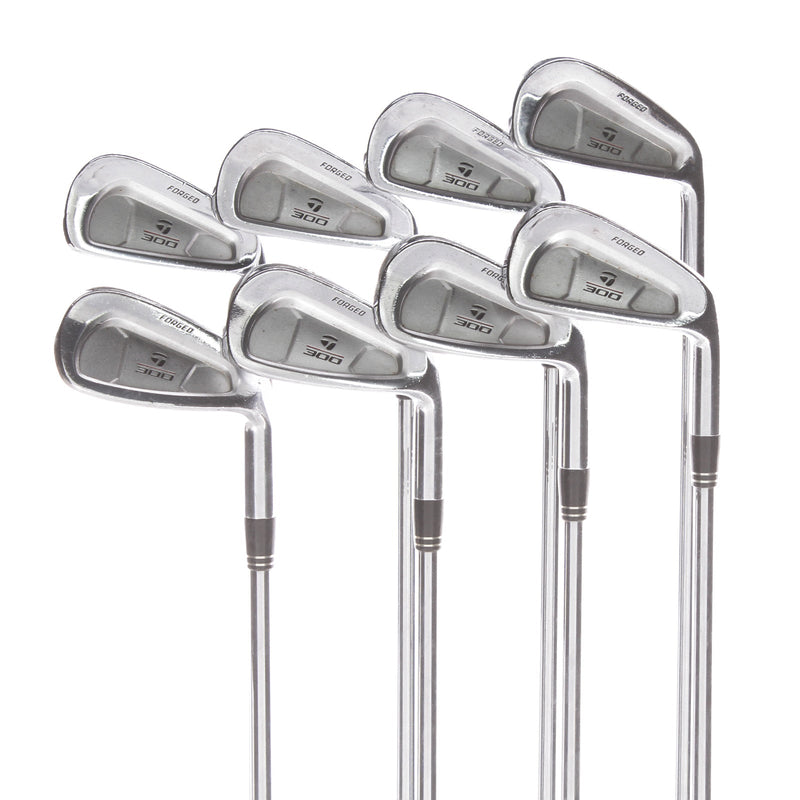 TaylorMade 300 Series Forged Steel Mens Right Hand Irons 3-PW Stiff - Rifle Flighted