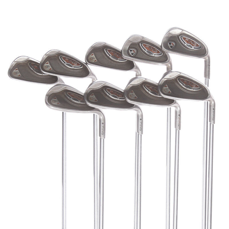 Ping G10 Steel Mens Right Hand Irons 3-SW Standard Black Dot Stiff - AWT Steel