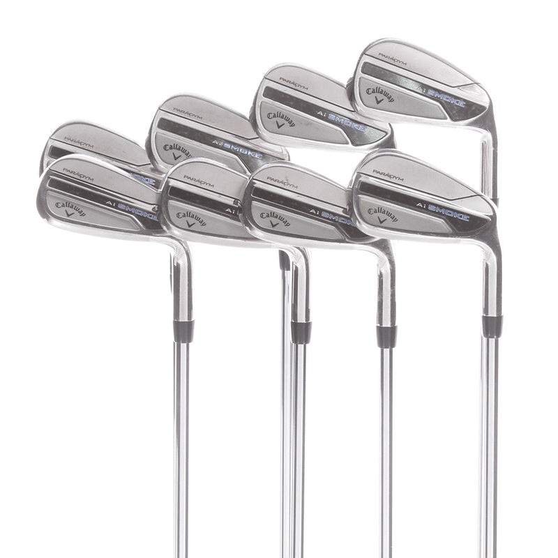 Callaway Ai-Smoke Steel Mens Right Hand Irons 6-pw-AW-GW-SW Stiff - Elevate 80g