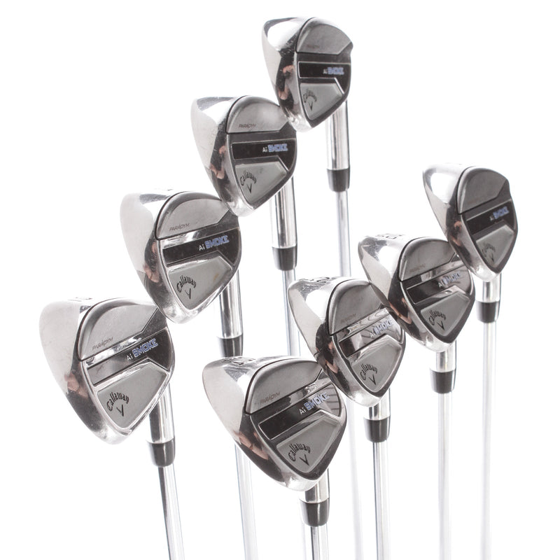 Callaway Ai-Smoke Steel Mens Right Hand Irons 6-pw-AW-GW-SW Stiff - Elevate 80g