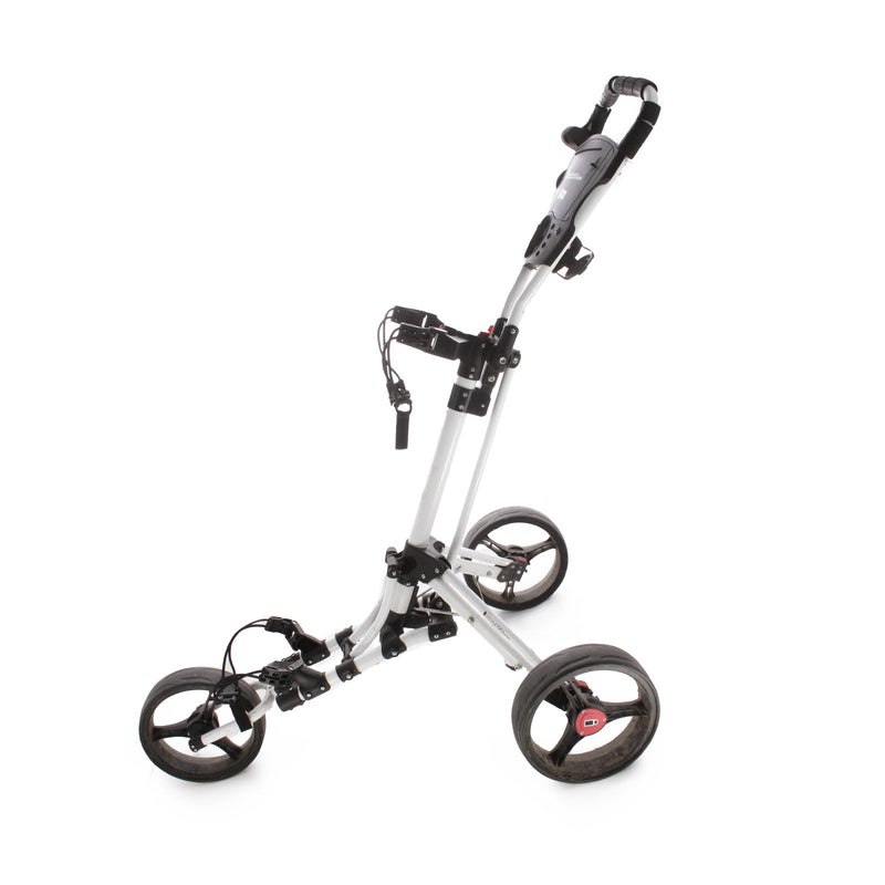 iCart Tuno 3-Wheel Push Trolley - White/Black/Red