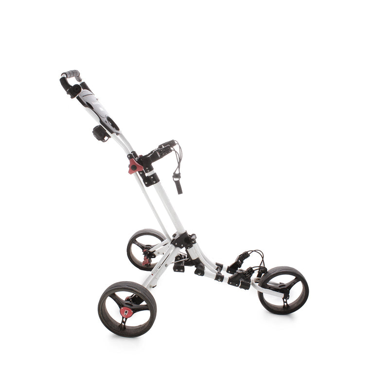 iCart Tuno 3-Wheel Push Trolley - White/Black/Red