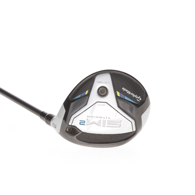 TaylorMade Sim 2 Titanium Graphite Mens Right Hand Fairway 3 Wood -1" 15* Stiff - Hzrdus 6.0 70