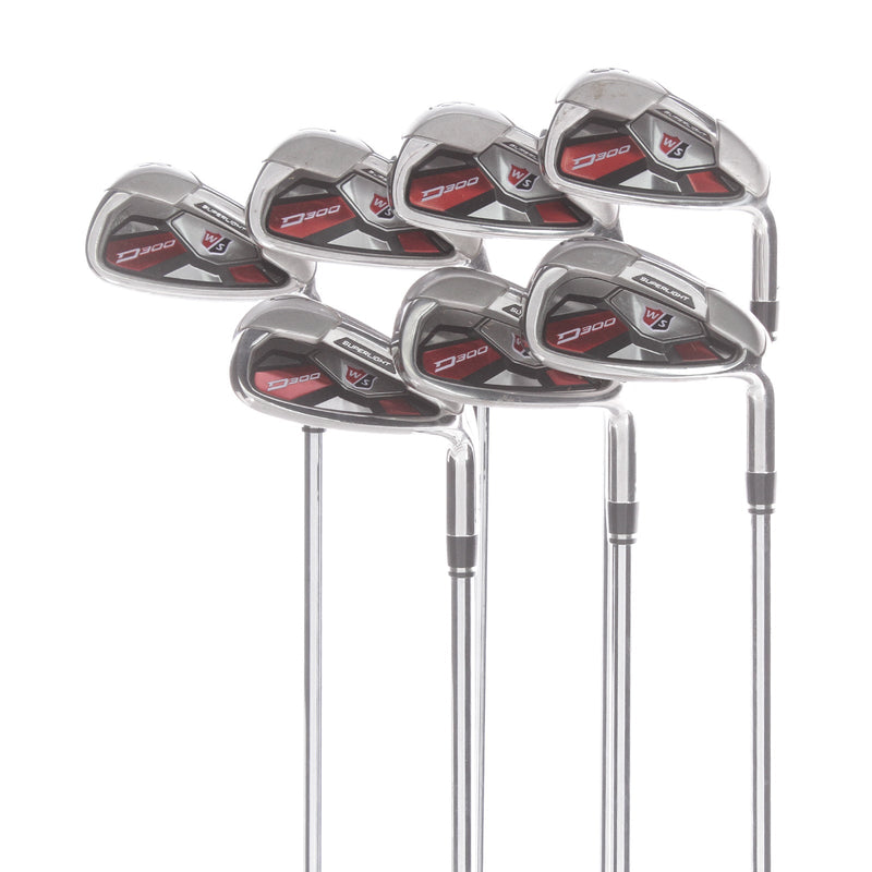 Wilson D300 Steel Mens Right Hand Irons 5-SW Uniflex - D300 SUPERLITE