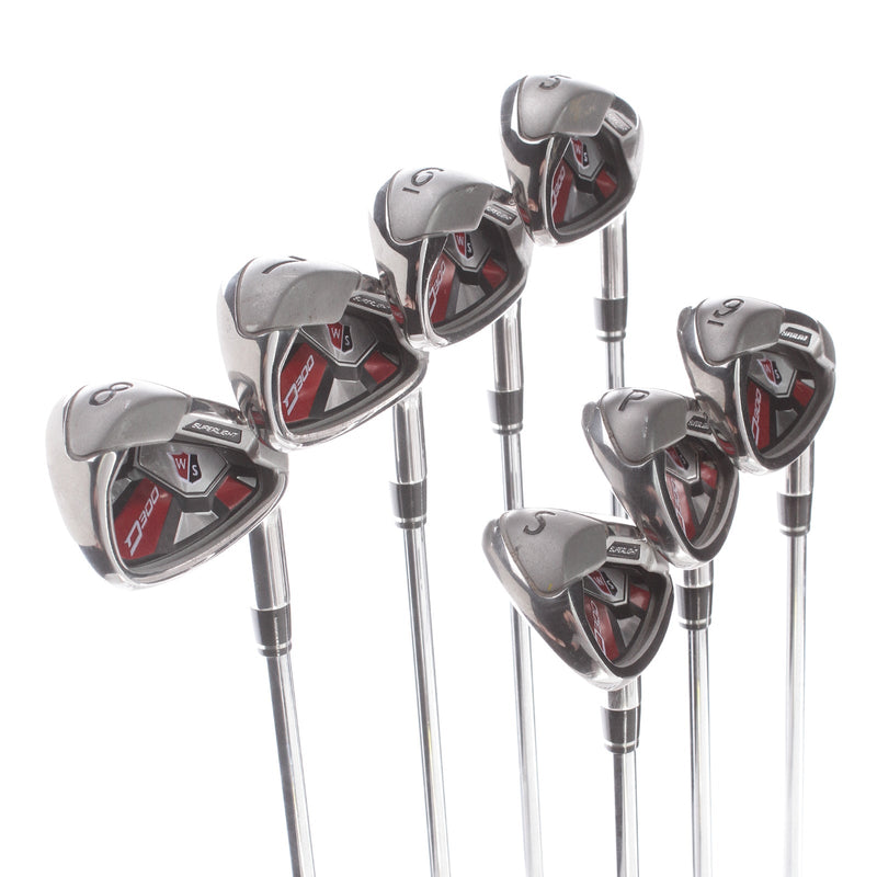 Wilson D300 Steel Mens Right Hand Irons 5-SW Uniflex - D300 SUPERLITE