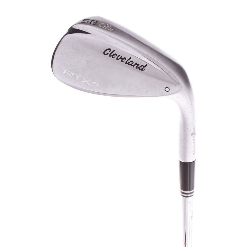 Cleveland RTX 4 Low-Grind Tour Satin Steel Men's Right Hand Lob Wedge 58 Degree 6 Bounce Stiff - Dynamic Gold Tour Issue