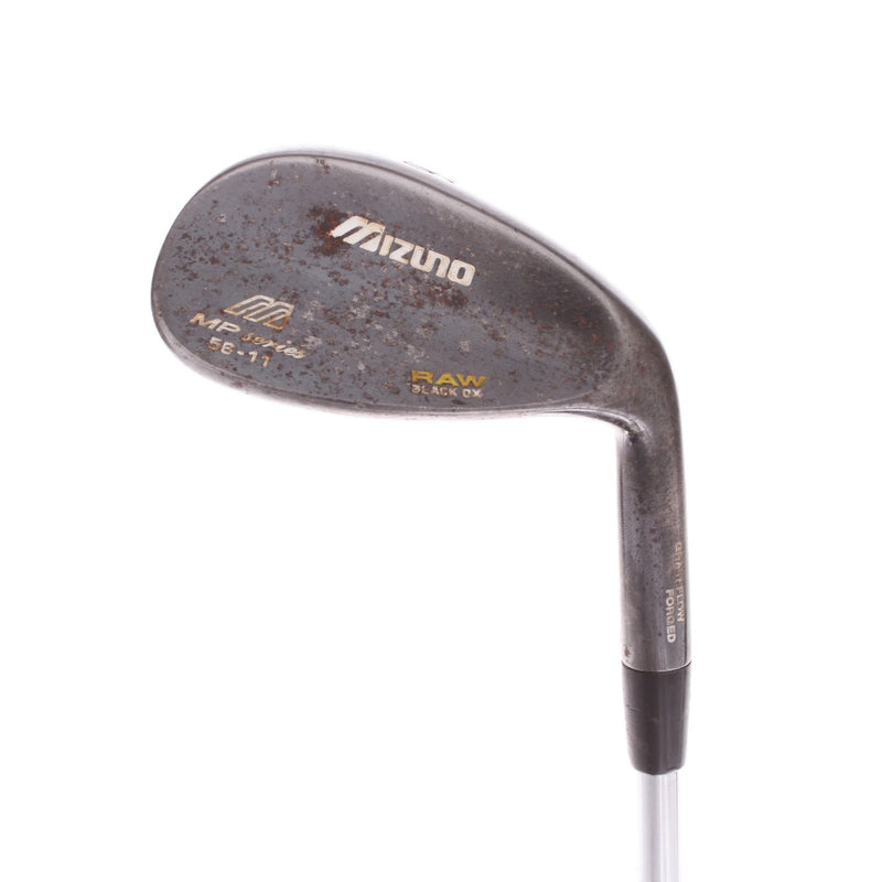 Mizuno MP Series 56-11 Raw Black Steel Men's Right Hand Sand Wedge 56 Degree 11 Bounce Regular - Dynamic Gold R300