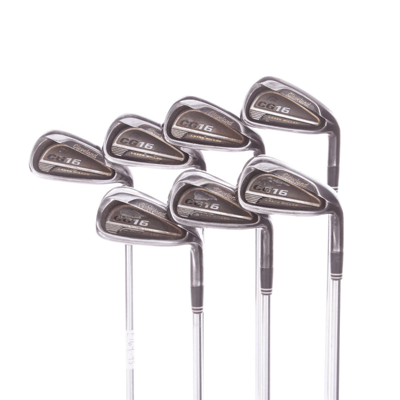 Cleveland CG16 Black Pearl Steel Men's Right Hand Irons 4-PW Regular - Cleveland Traction