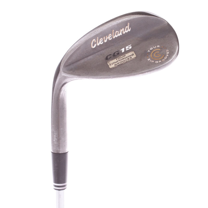 Cleveland CG15 Black Pearl Steel Men's Left Hand Gap Wedge 54 Degree 14 Bounce Wedge - Cleveland Traction