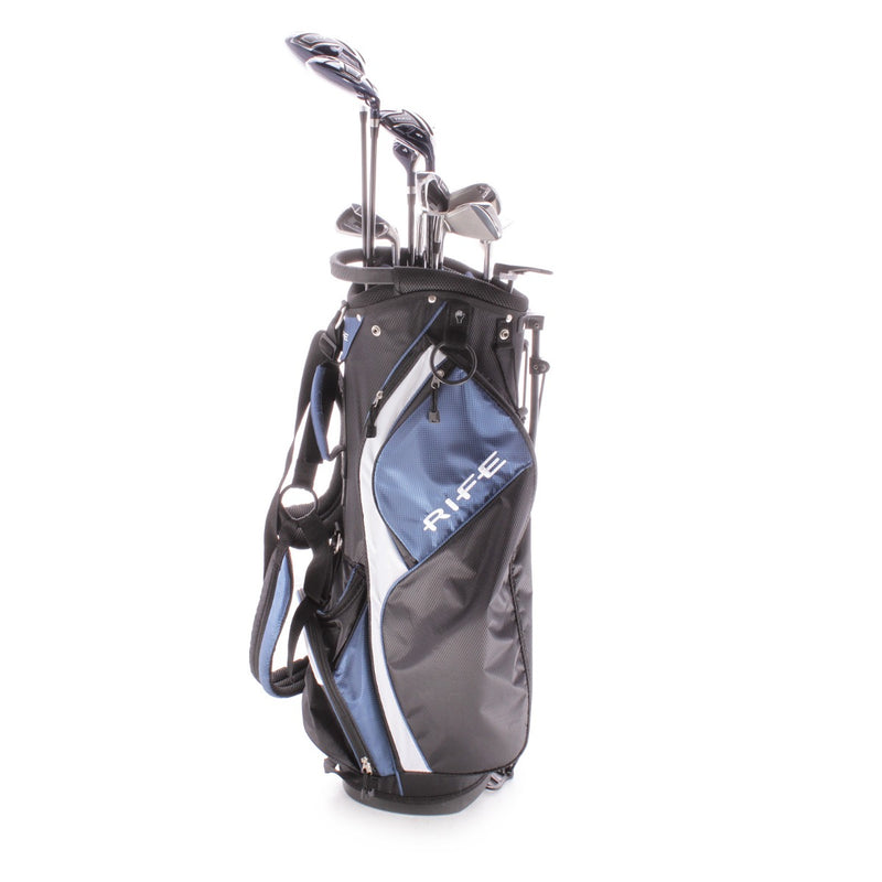 Rife RX2 Steel Men's Right Hand Driver 3 Wood 4 and 5 hybrid 6-sw Putter Plus Stand Bag Regular - Rife