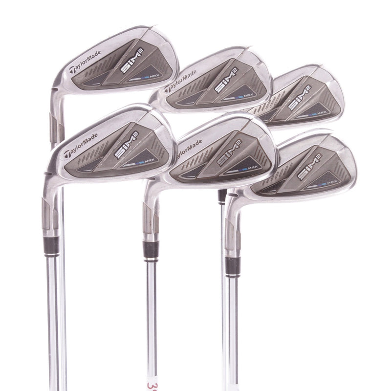 TaylorMade Sim 2 Max Steel Men's Left Hand Irons 5-PW Regular - KBS MT85