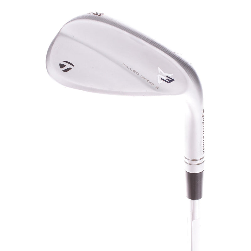 TaylorMade Milled Grind 3 Satin Chrome SB Steel Men's Right Hand Lob Wedge 58 Degree 11 Bounce Stiff - Dynamic Gold