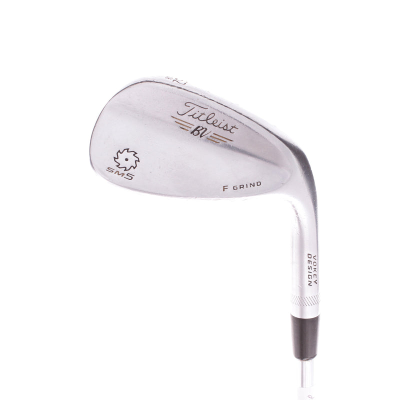 Titleist Vokey SM5 Tour Chrome F-Grind Steel Men's Right Hand Gap Wedge 52 Degree 8 Bounce Wedge - BV Design