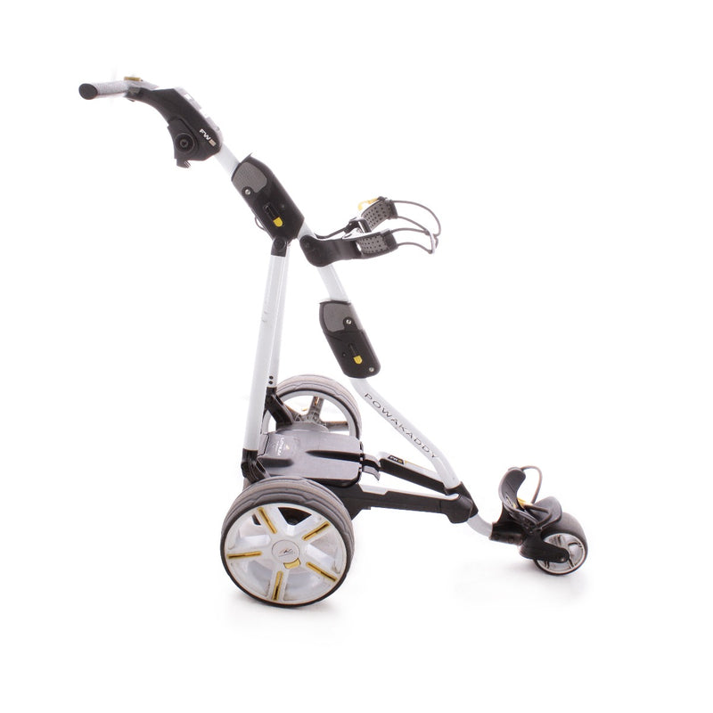 Powakaddy FW5 Second Hand 18 Hole Lithium Electric Golf Trolley - Gunmetal Yellow