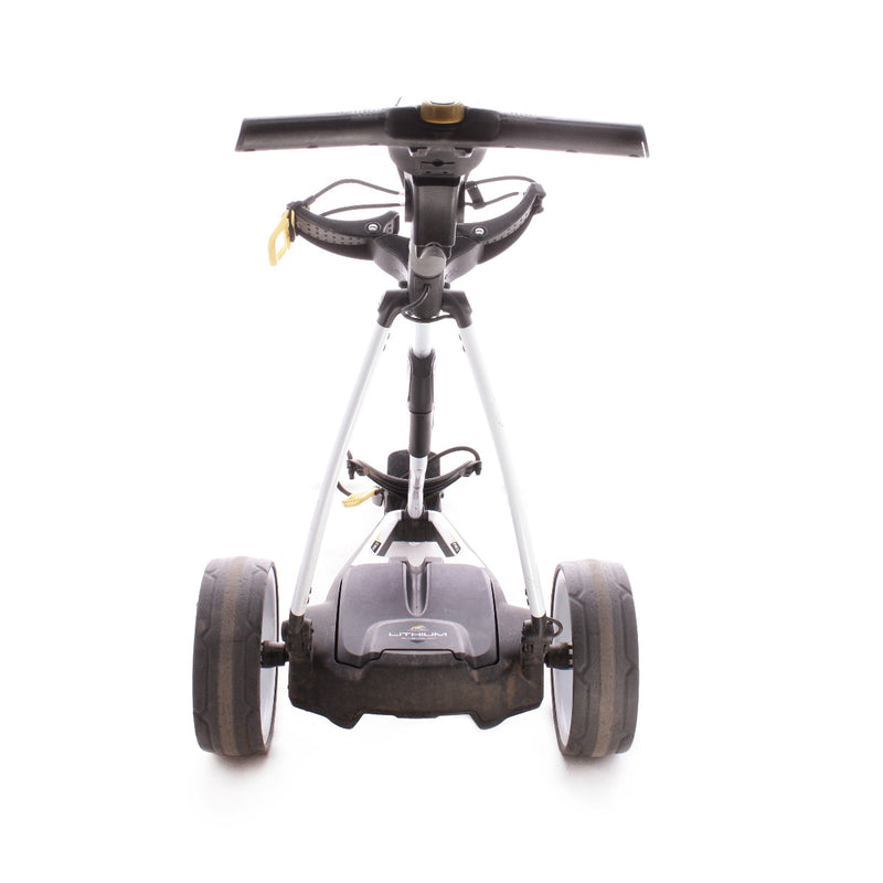 Powakaddy FW5 Second Hand 18 Hole Lithium Electric Golf Trolley - Gunmetal Yellow