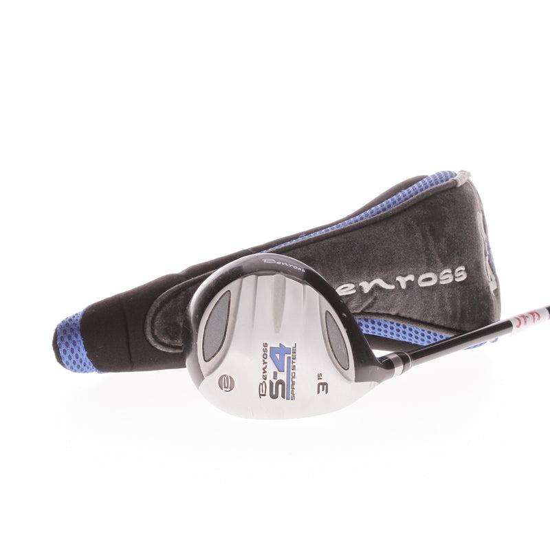 Benross S4 Graphite Mens Left Hand Fairway 3 Wood 15 Degree Regular - Grafalloy Pro 65