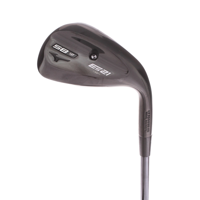 Mizuno ES21 Black Steel Mens Right Hand Lob Wedge 58 Degree 12 Bounce Wedge - KBS Hi Rev 2.0 115g