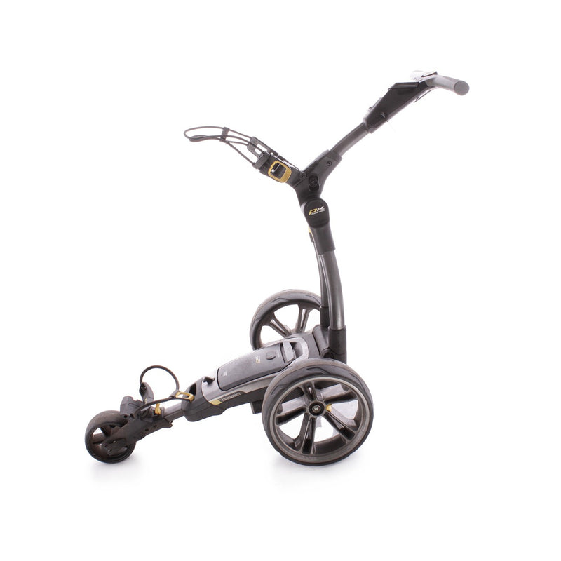 Powakaddy CT6 Gps Second Hand 18 Hole Electric Golf Trolley - Gunmetal/Yellow