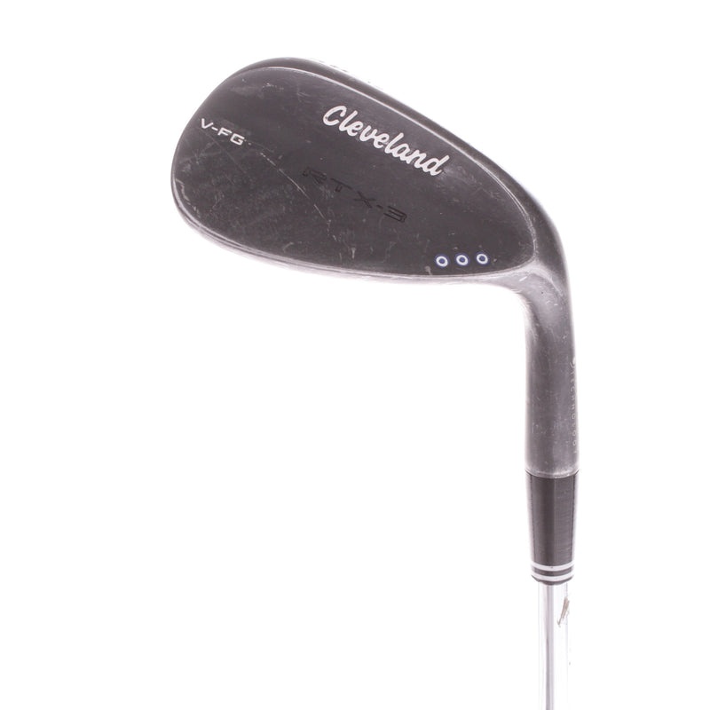 Cleveland RTX 3 Black Steel Mens Right Hand Lob Wedge 58 Degree 12 Bounce Stiff - NS Pro Modus 120