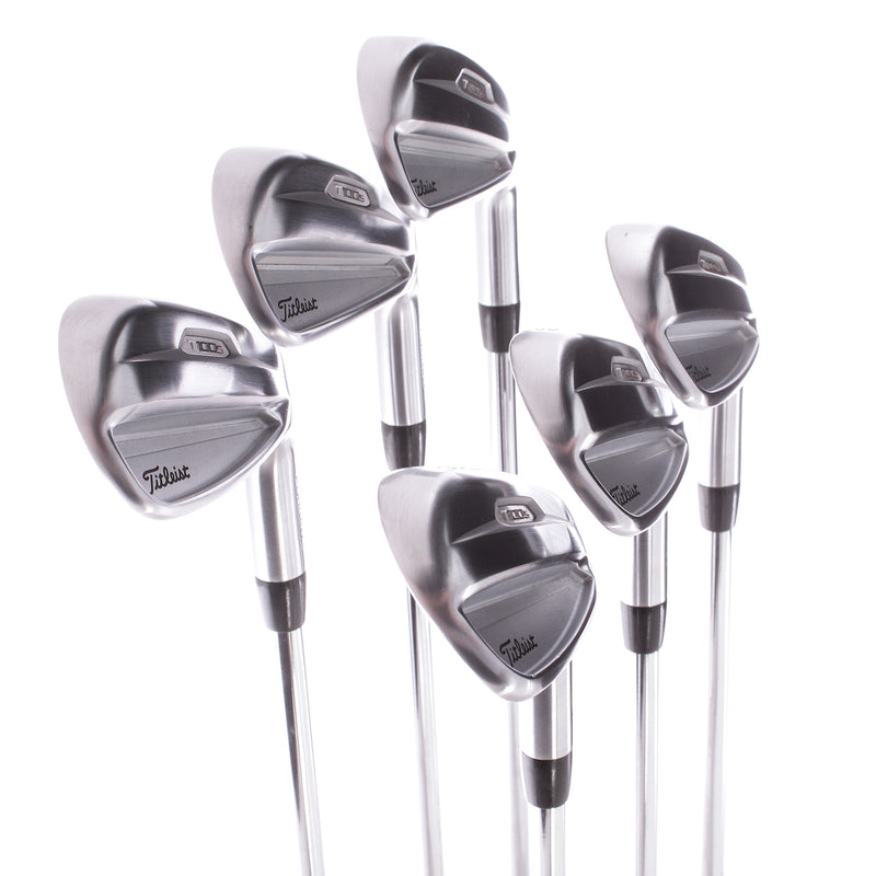 Titleist T100S 2021 Model Steel Men's Right Hand Irons 6-GW 2* Flat  Regular - AMT Black R300