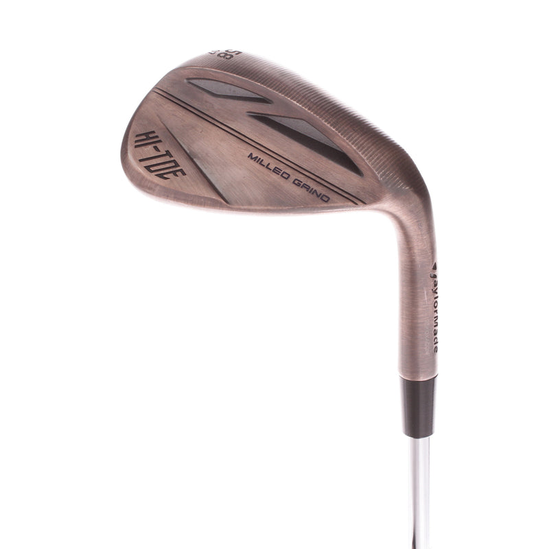 TaylorMade New Milled Grind Hi Toe Copper Steel Mens Right Hand Lob Wedge 58 Degree 7 Bounce Regular - KBS Tour