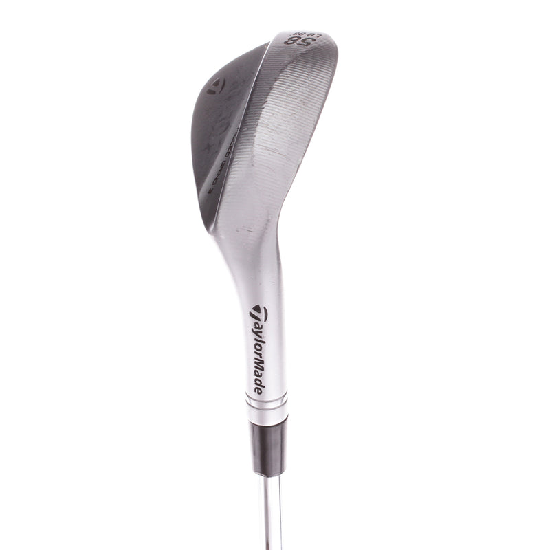 TaylorMade Milled Grind Chrome Steel Mens Right Hand Lob Wedge 58 Degree 8 Bounce Stiff - Dynamic Gold S200