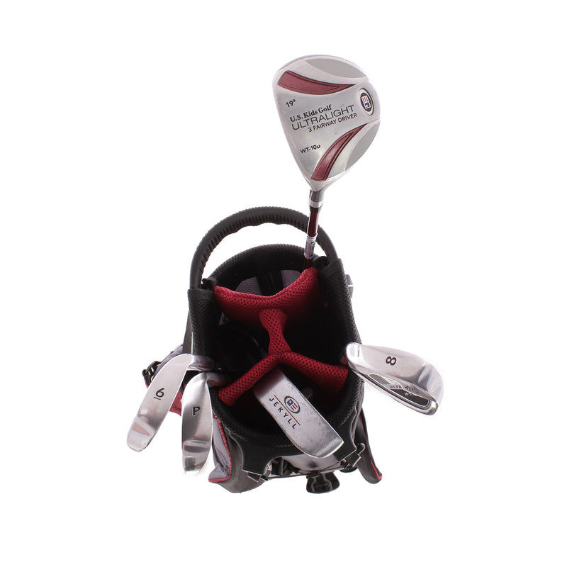 USKG Ultralite Graphite Junior Left Hand 5 Wood,Irons 6,8,pw Putter & Bag Junior - USKG