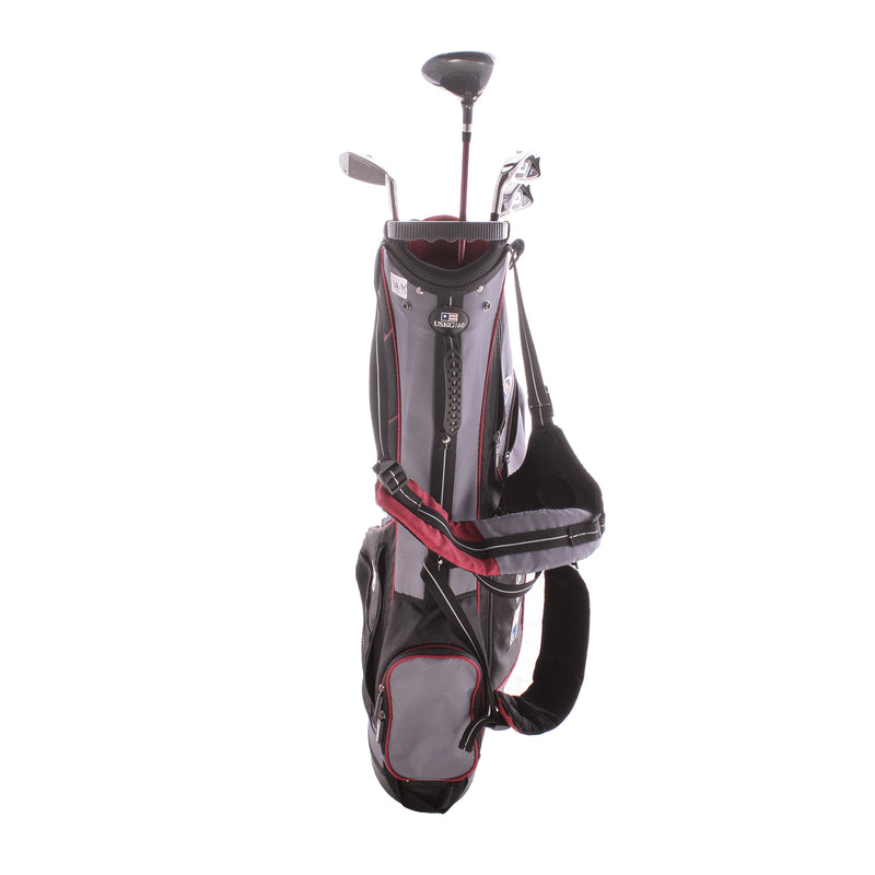 USKG Ultralite Graphite Junior Left Hand 5 Wood,Irons 6,8,pw Putter & Bag Junior - USKG